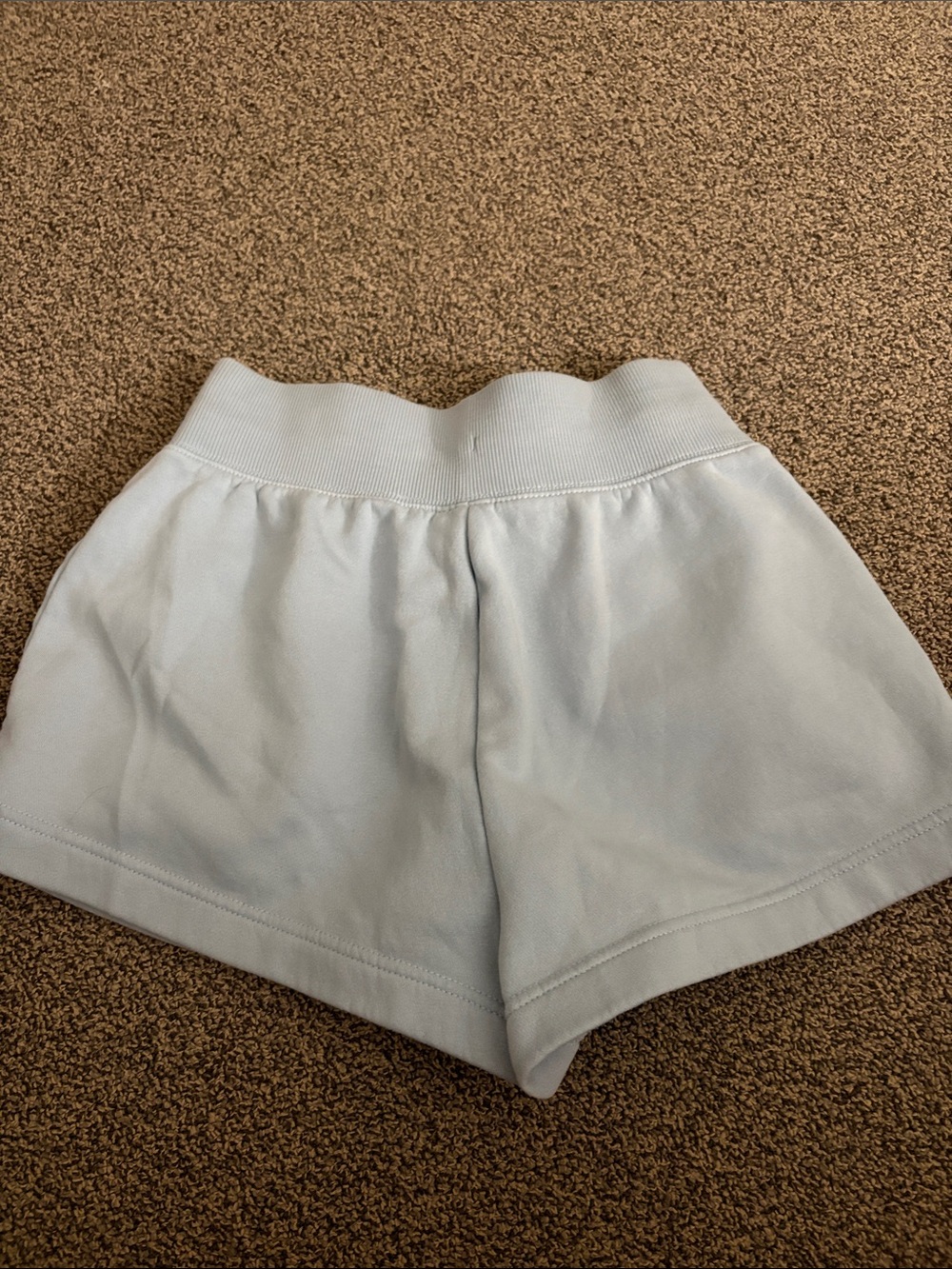 Nike Women's Light Blue Elastic Waist Athletic Shorts - Picture 2 of 4